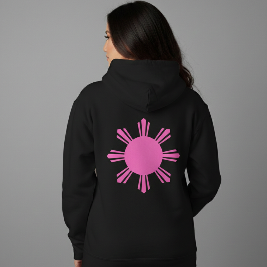 Tropical Queen Hoodie | Black - Pink