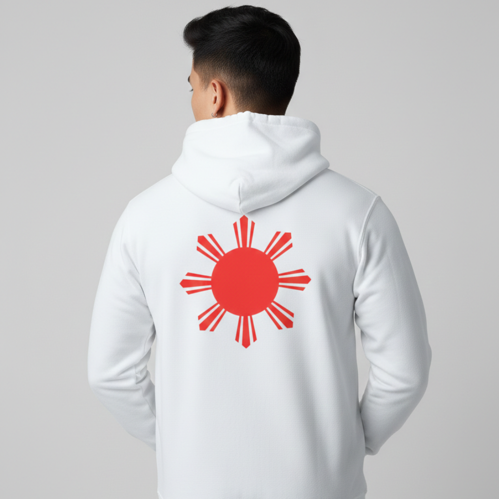 Pinoy Hoodie | White - RED