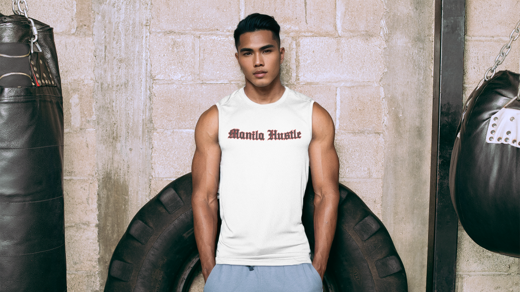 Manila Hustle Muscle Shirt | White