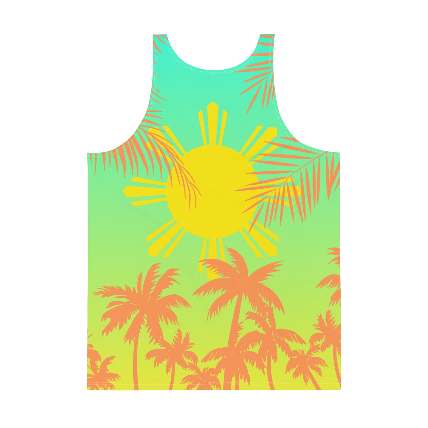Sunset Tank | Gradient Green - Orange