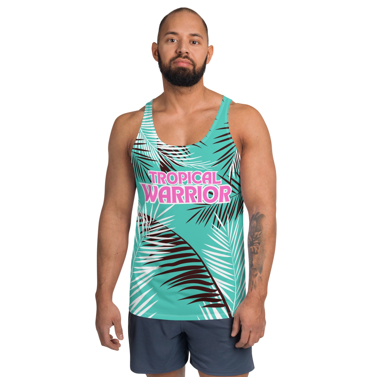 Paradise Tank | Turquoise - Black/White