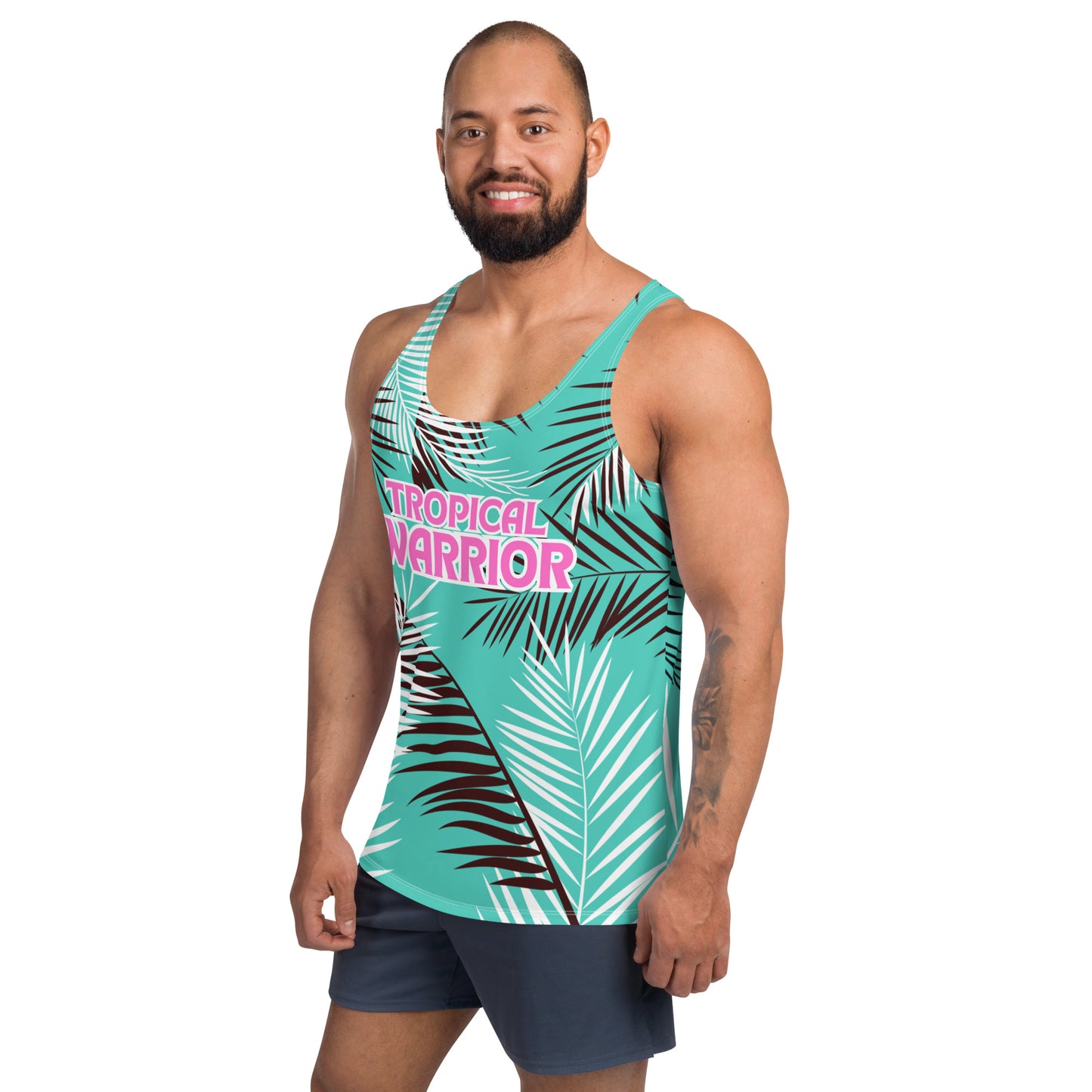 Paradise Tank | Turquoise - Black/White
