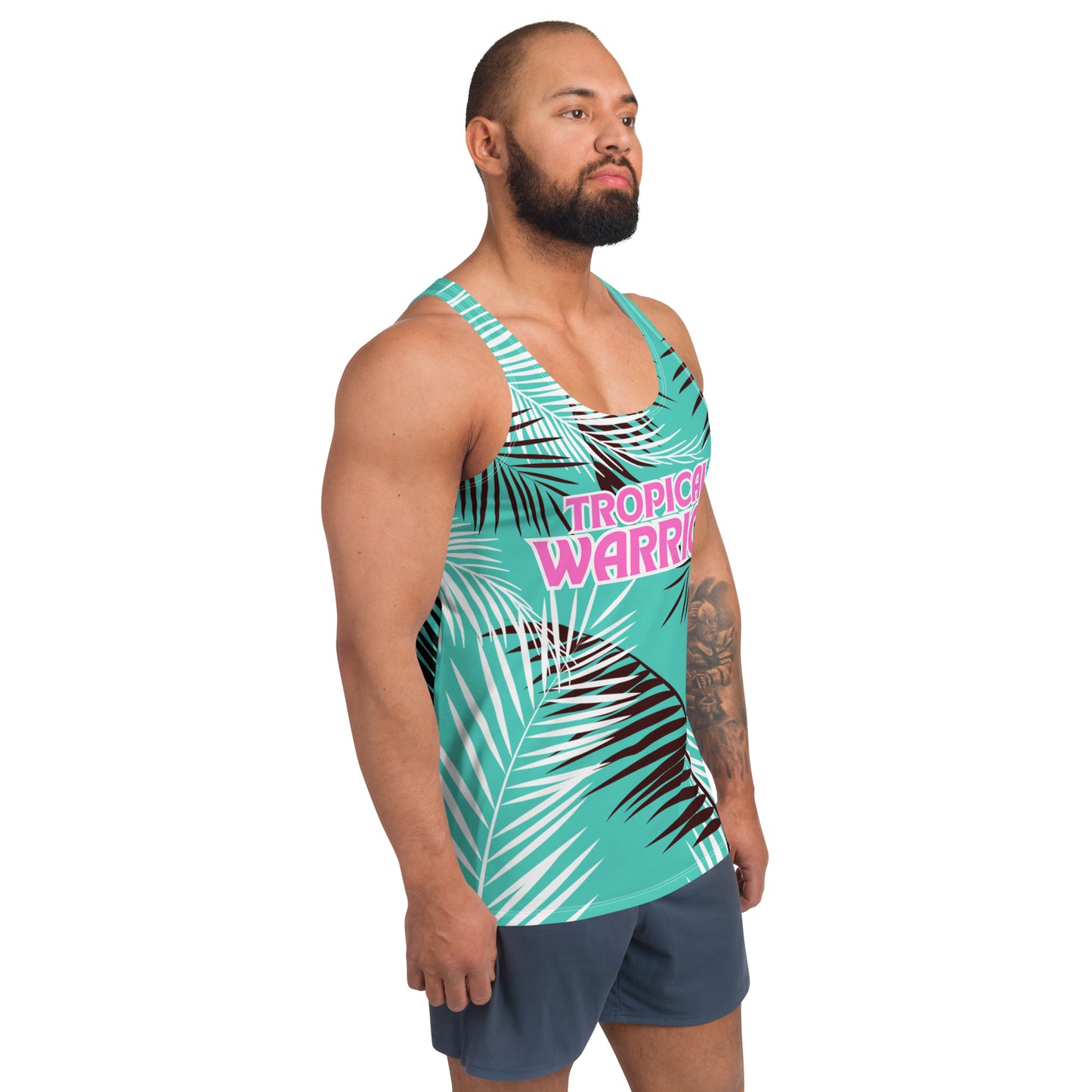 Paradise Tank | Turquoise - Black/White