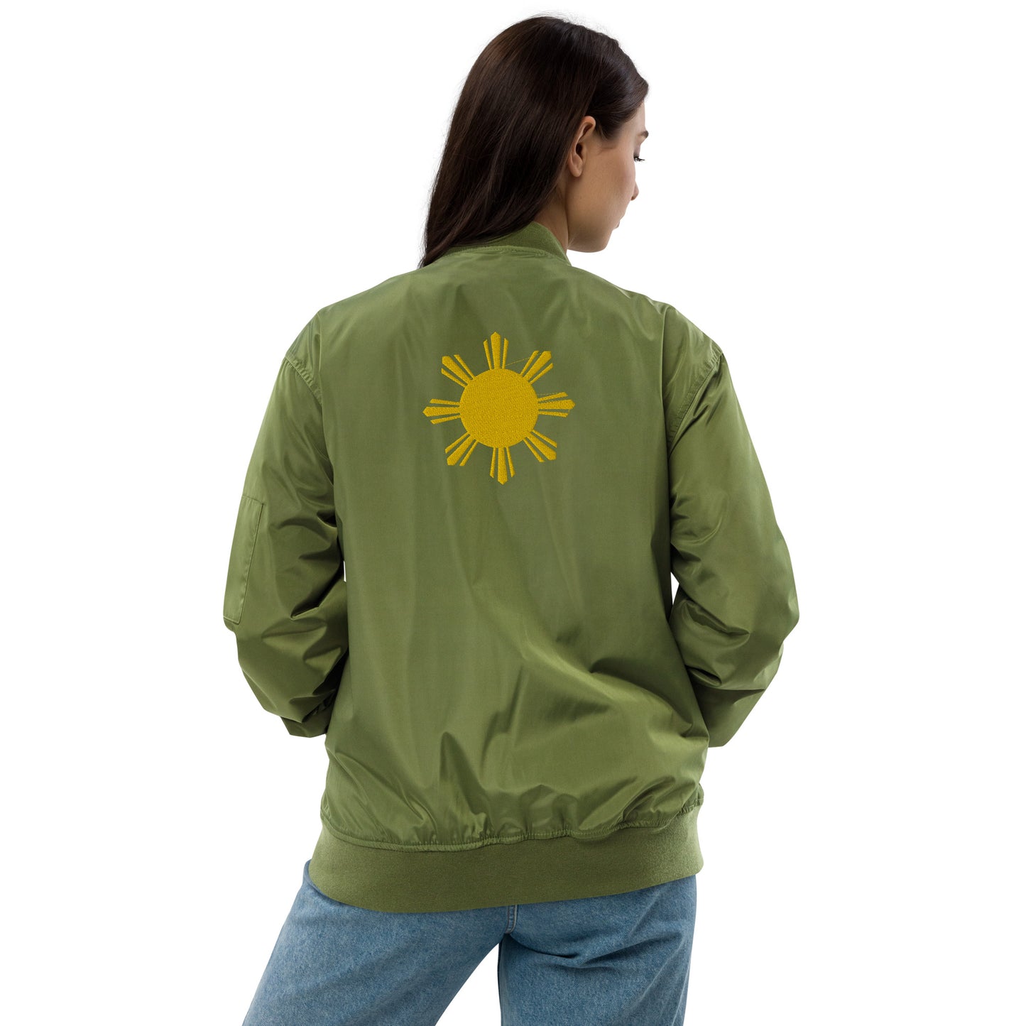 Tropical Queen Bomber Jacket - Army Green | Gold