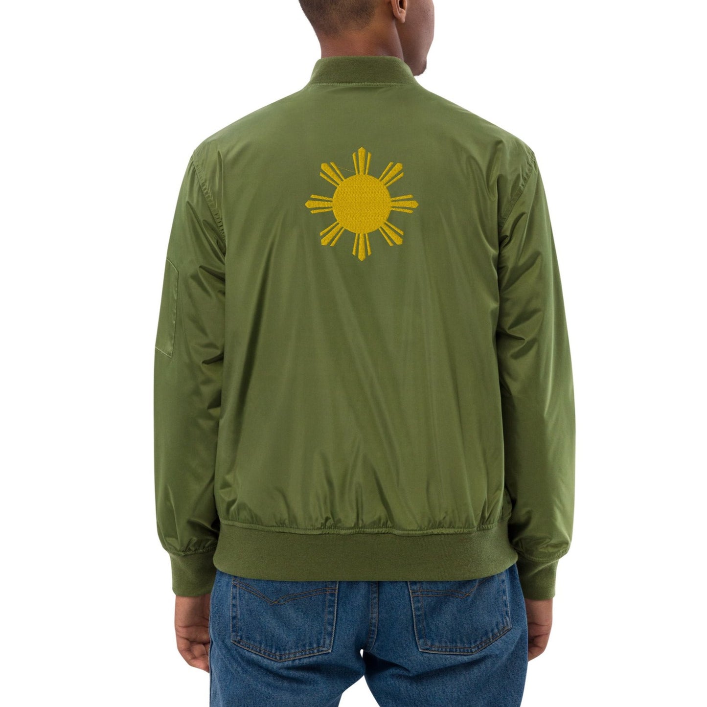 Tropical Warrior Bomber Jacket - Army Green | Gold