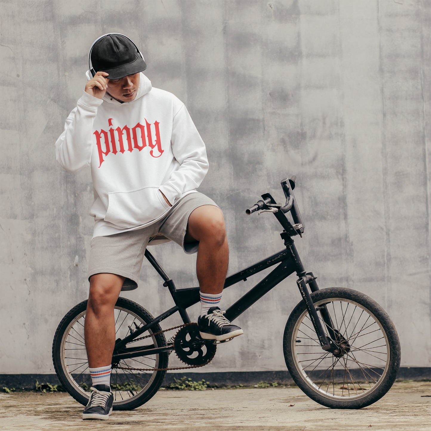 Pinoy Hoodie | White - RED