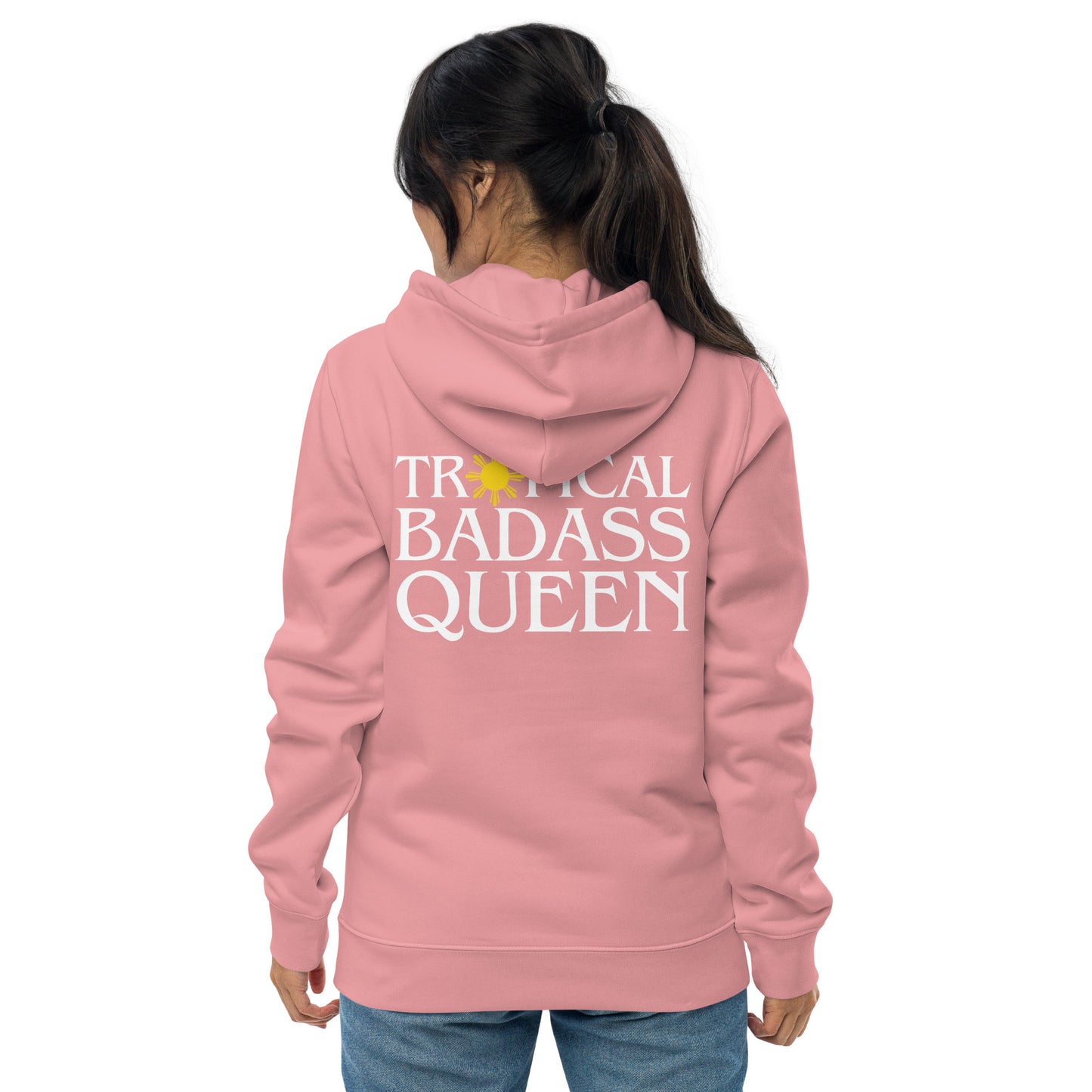 Tropical Badass Queen Hoodie | Pink - White