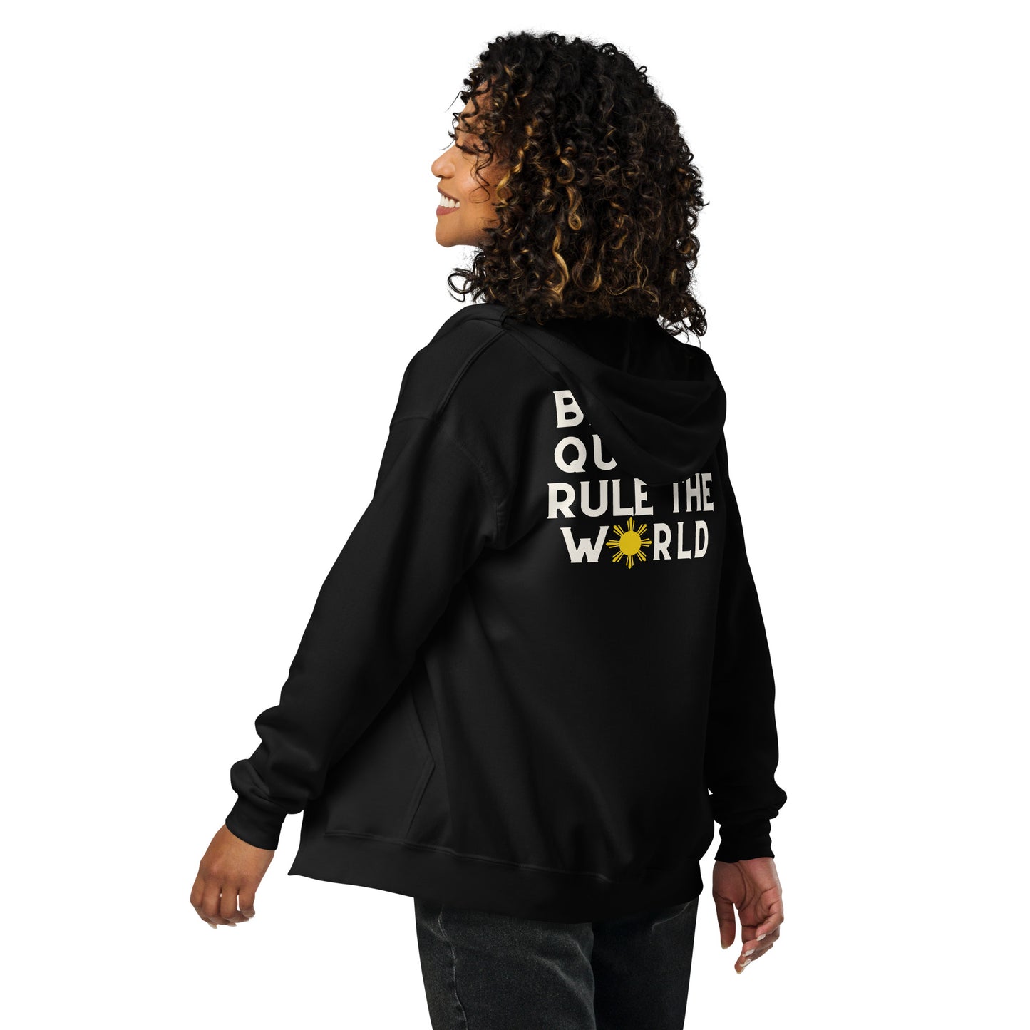 Queens rule the World zip hoodie | Black