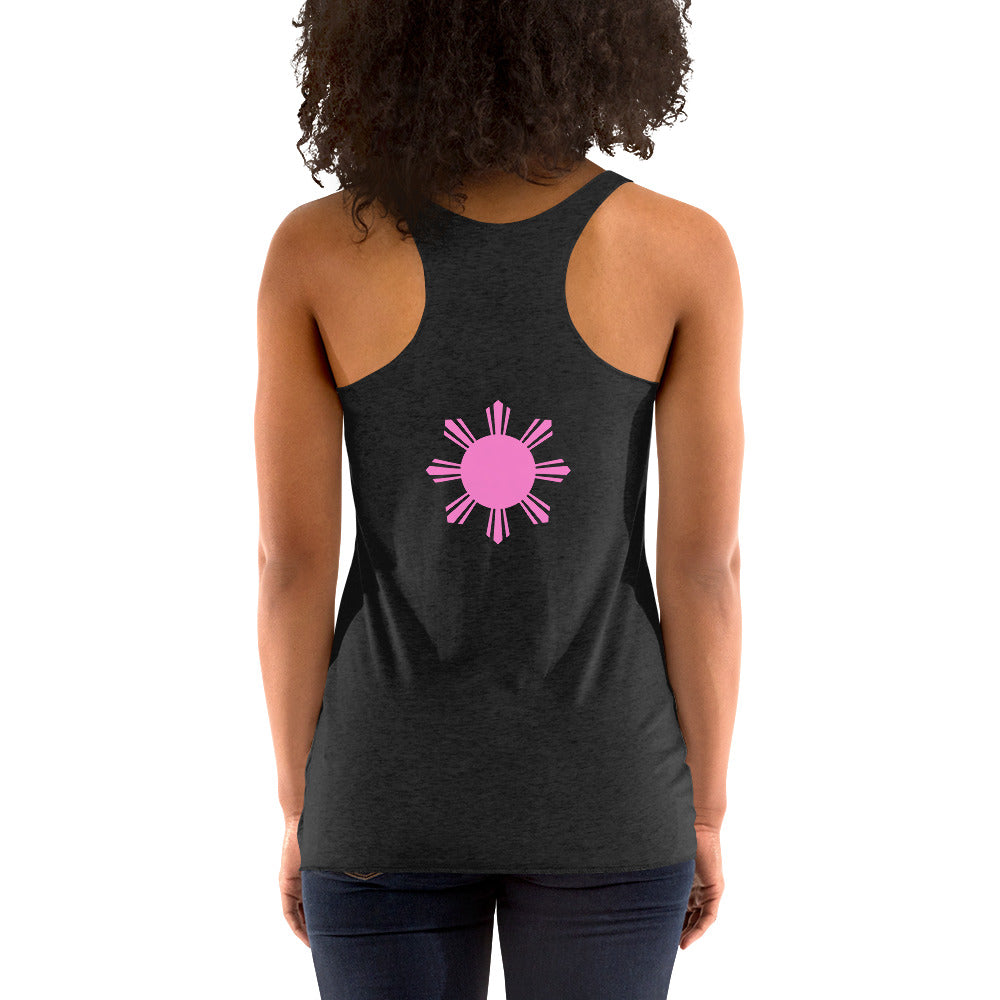 Tropical Queen Racerback Tank | Black - Pink