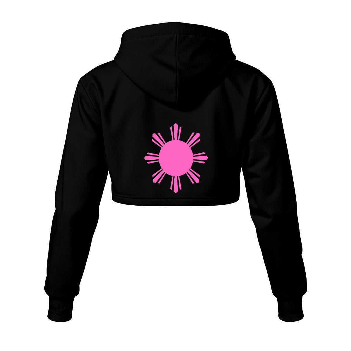Pinay Cropped Hoodie | Black