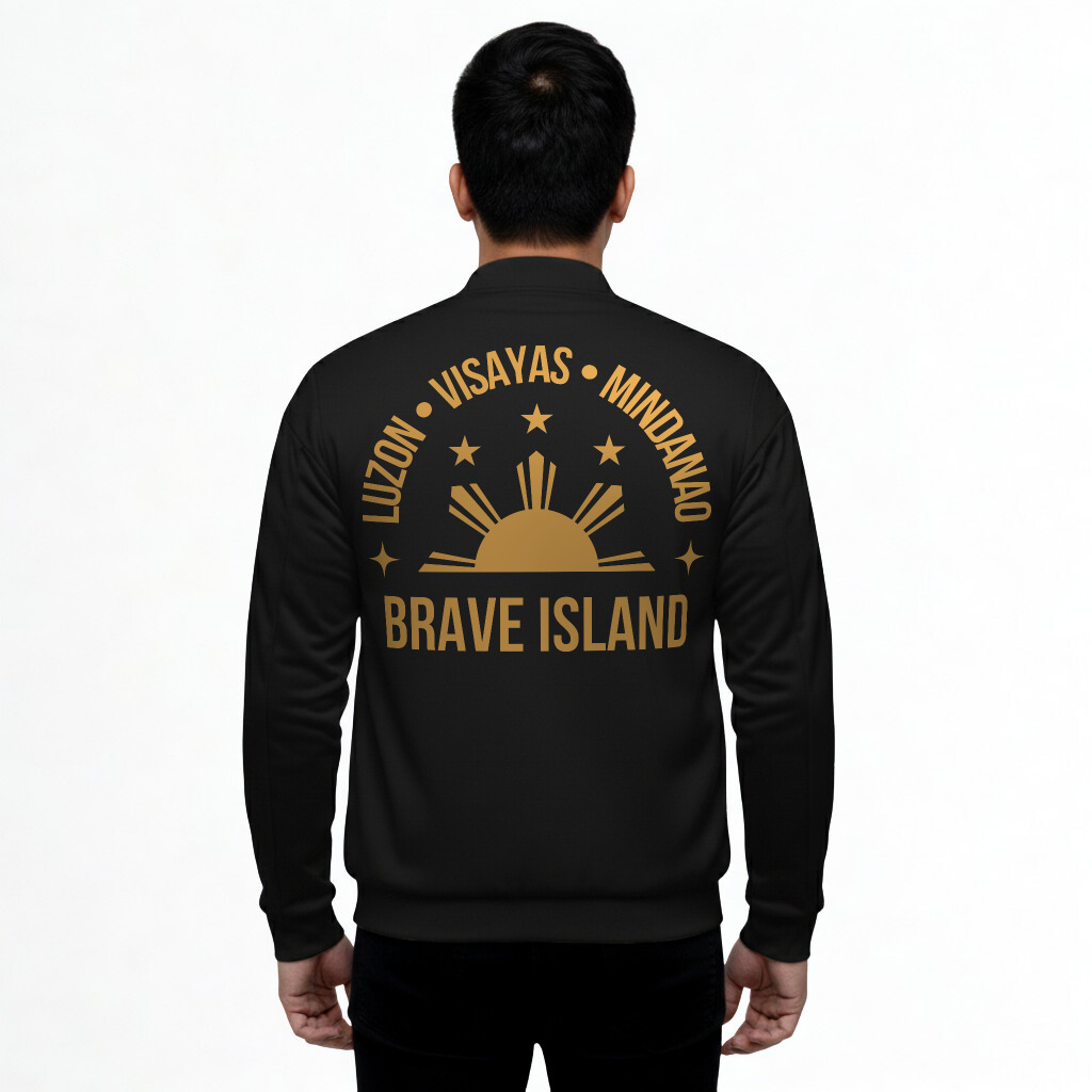 Brave Island - Lightweight Bomber Jacket | Black