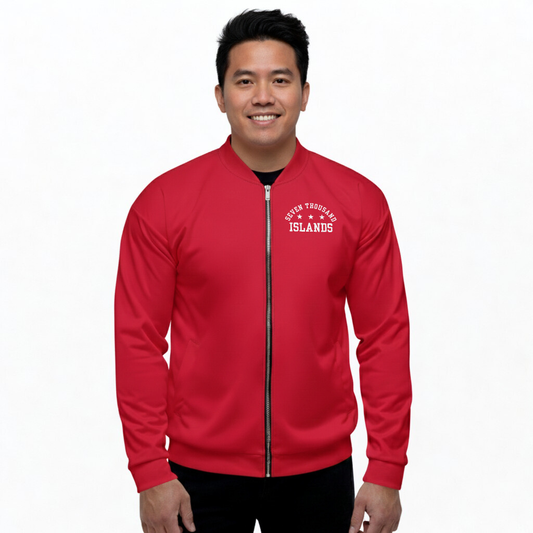 Seven Thousand Islands - Lightweight Bomber Jacket | Red