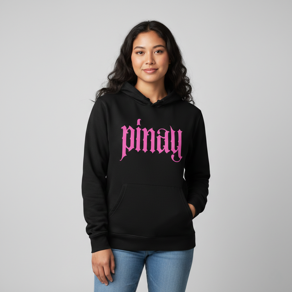Pinay Hoodie | Black - Pink