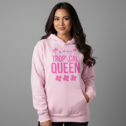 Tropical Queen Hoodie | Pink