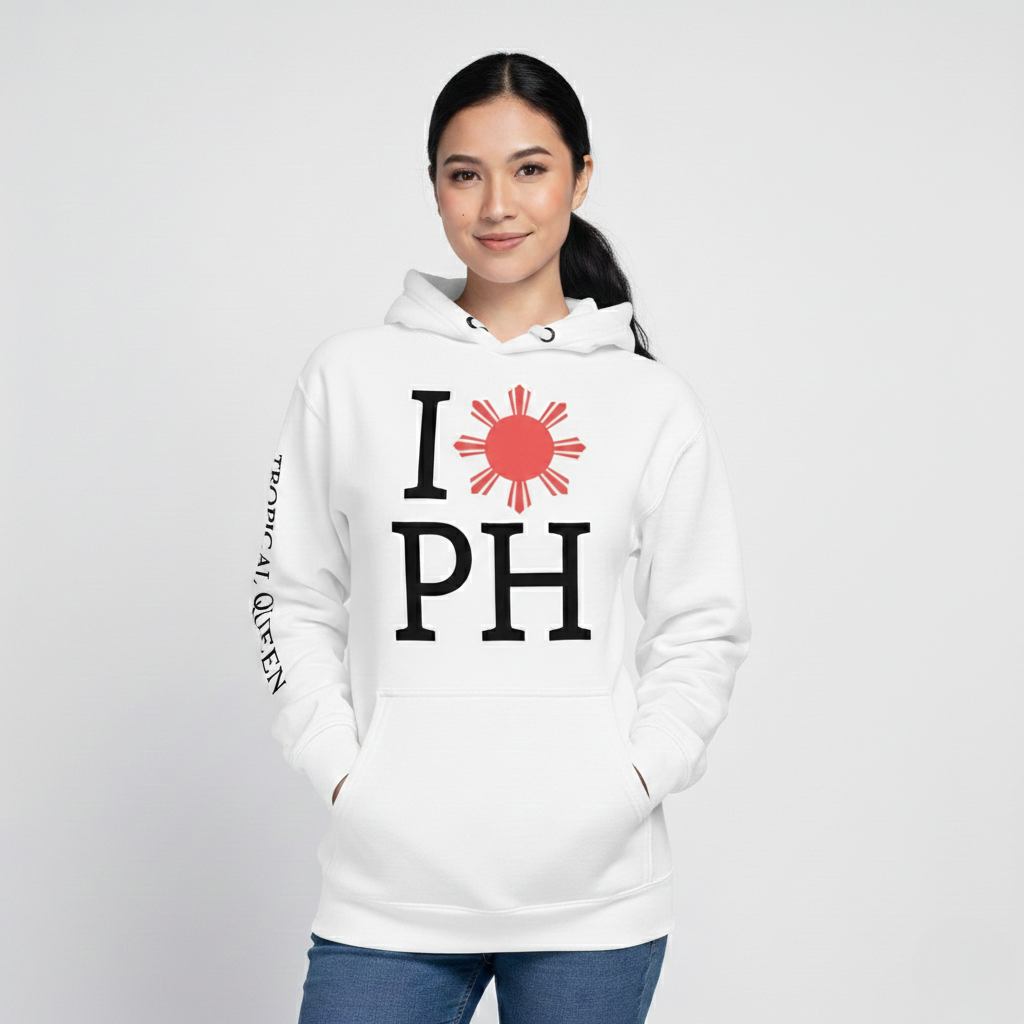I Love PH Hoodie | For Her - White