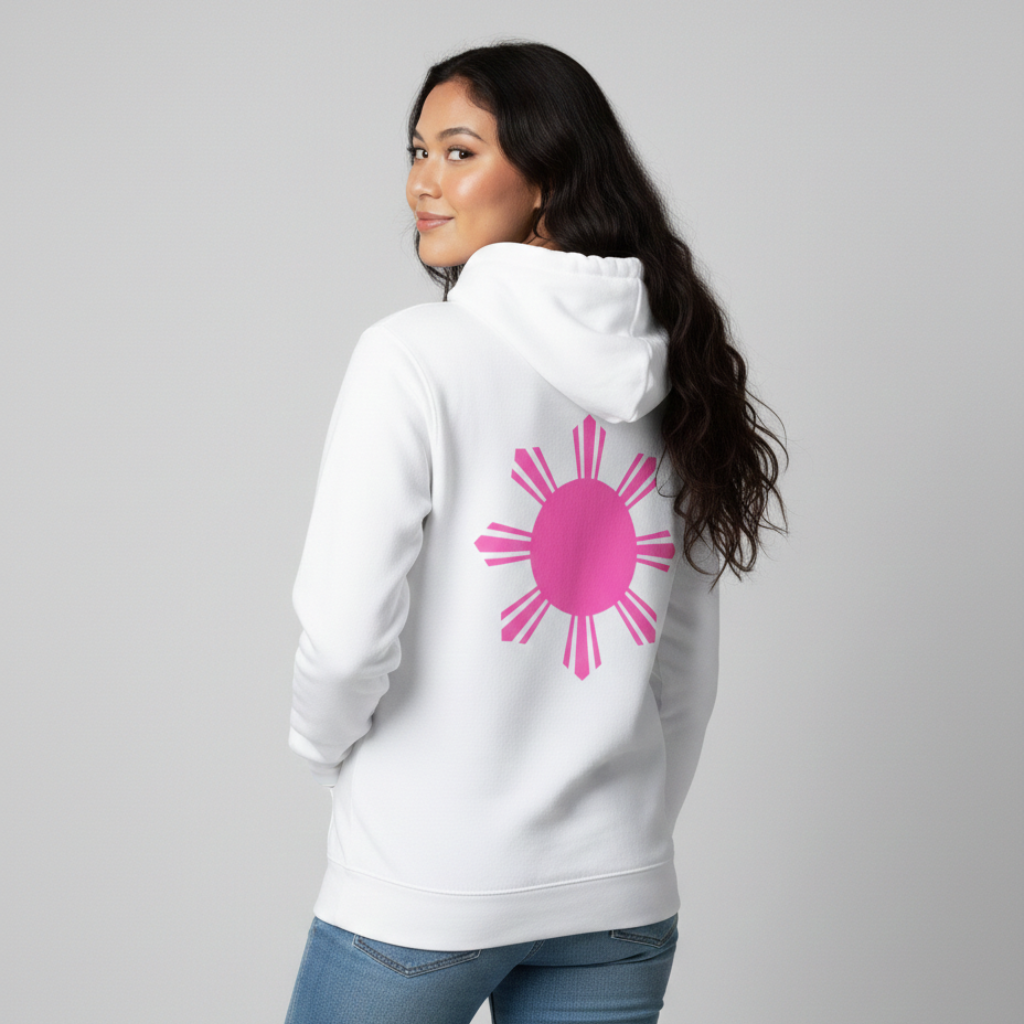 Pinay Hoodie | White - Pink