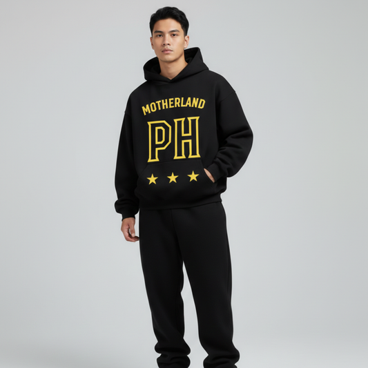 Motherland Oversized Hoodie | Black - Yellow