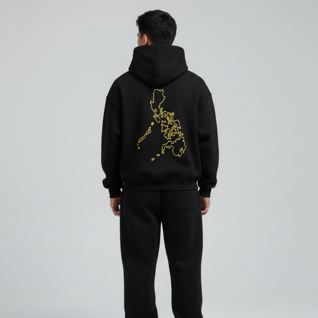 Motherland Oversized Hoodie | Black - Yellow