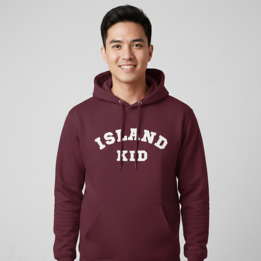 Island Kid - Tropical Roots, Humble Spirit | Burgundy | Comfort Fit Hoodie