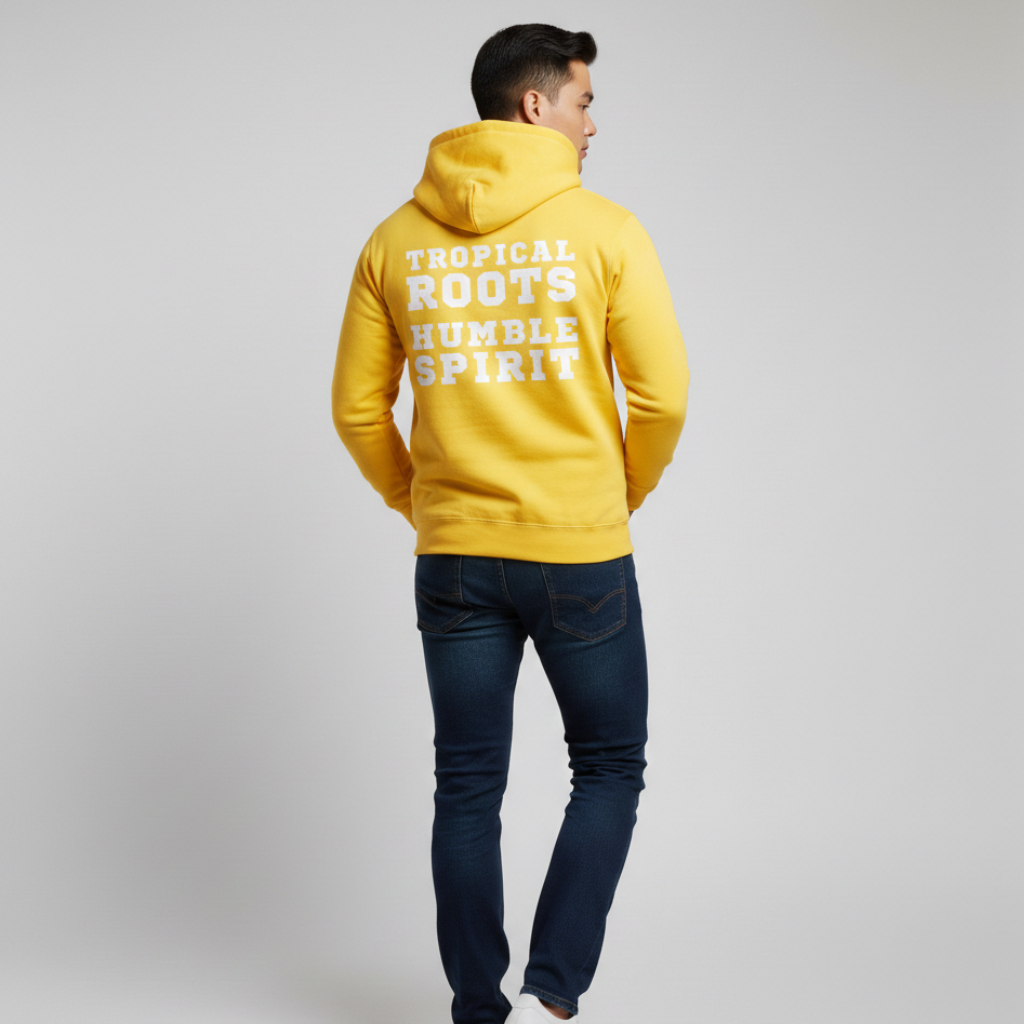 Island Kid - Tropical Roots, Humble Spirit | Yellow | Comfort Fit Hoodie