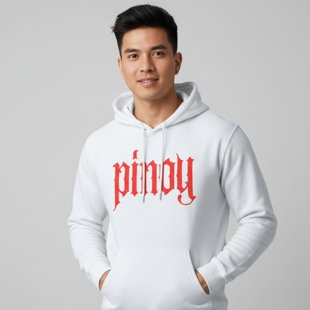 Pinoy Hoodie | White - RED