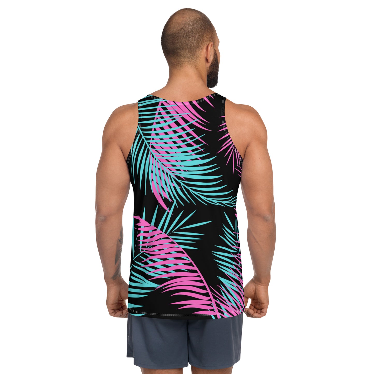 Paradise Tank | Black - Light Pink/Turquoise