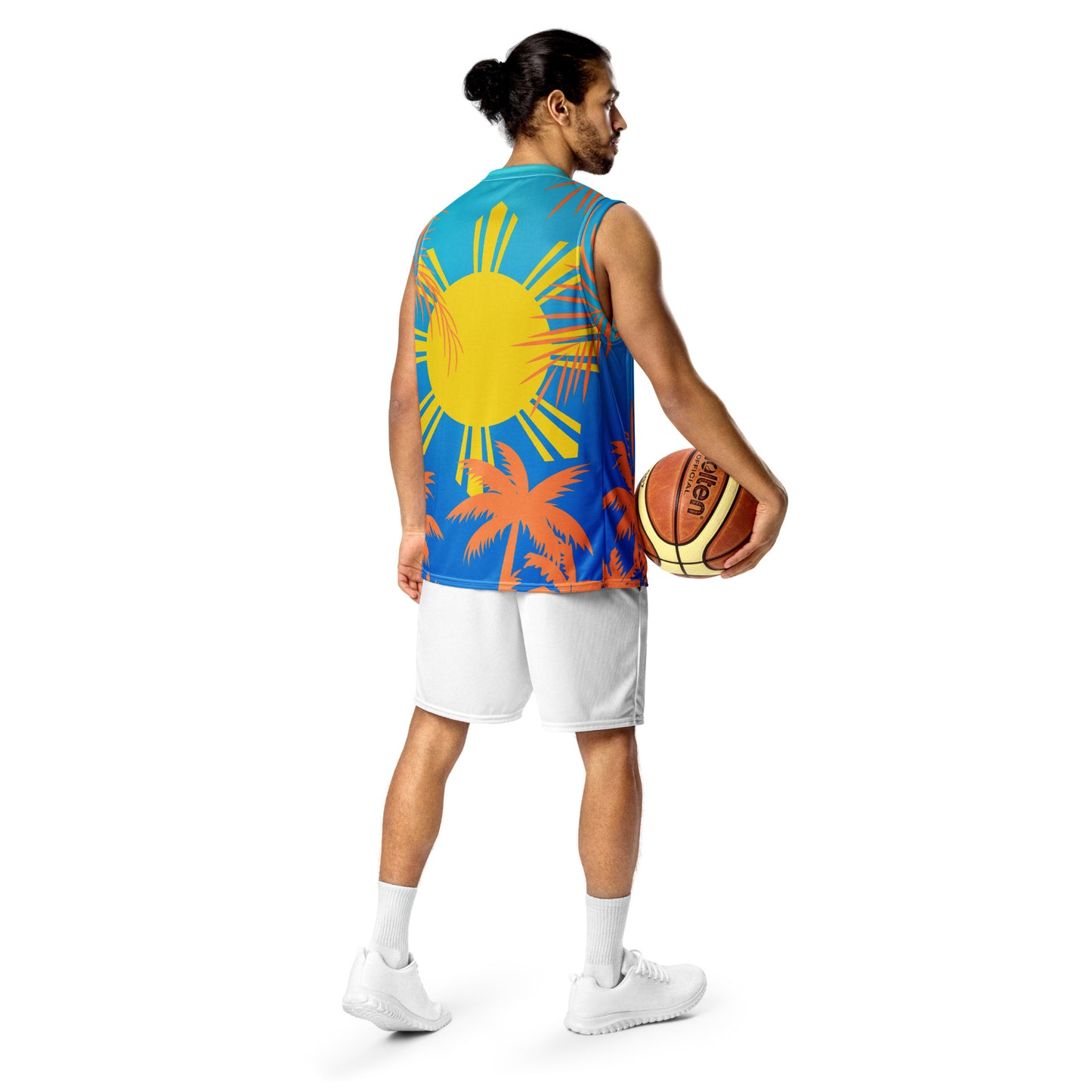 Sunset B-ball jersey | Gradient Sky Blue - Orange