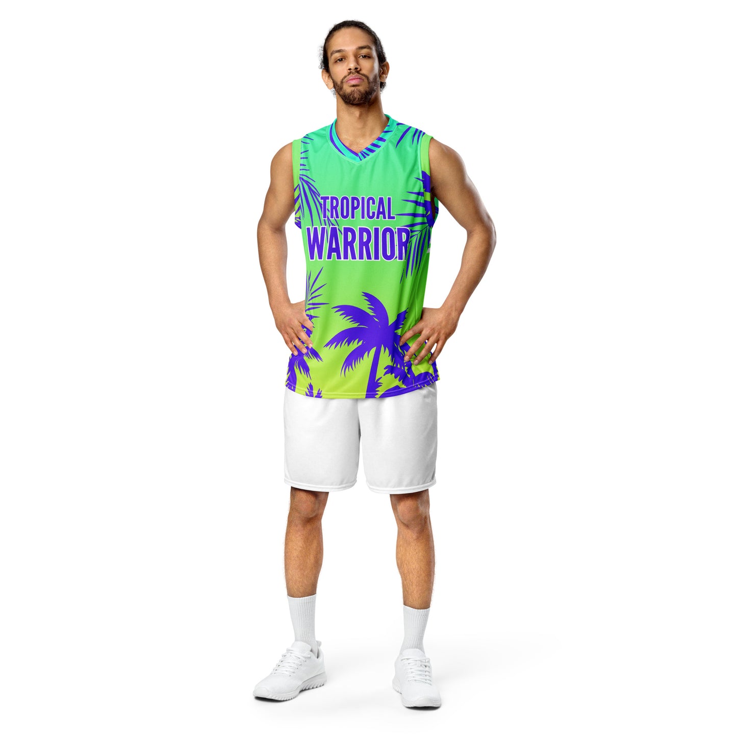 Sunset B-ball jersey | Gradient Green - Purple