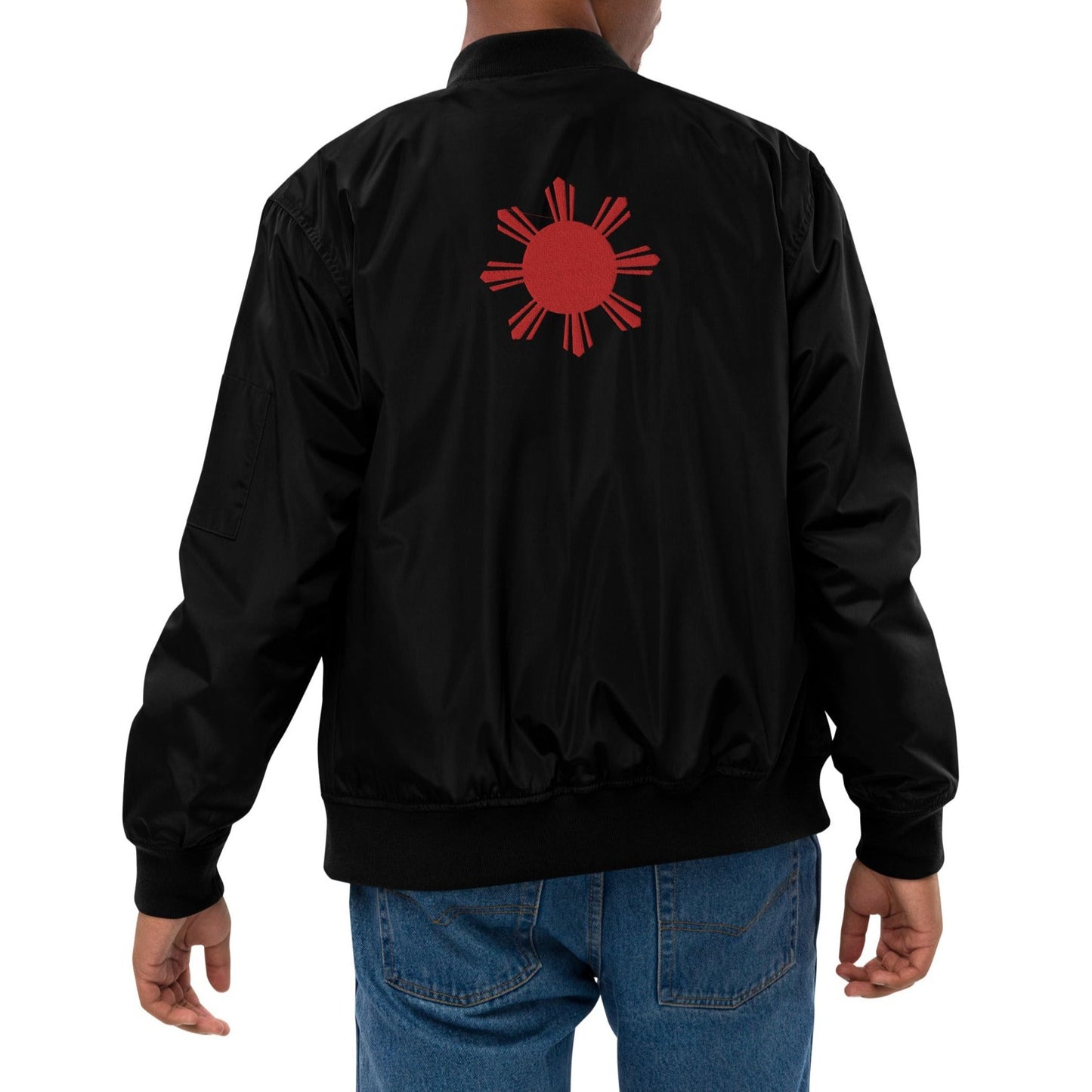 Tropical Warrior Bomber Jacket - Black | Red