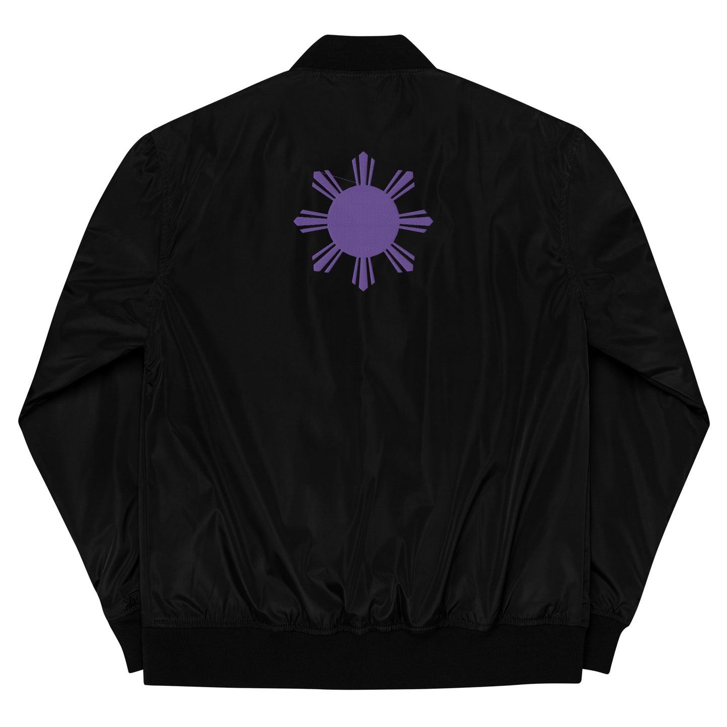 Tropical Queen Bomber Jacket - Black | Purple