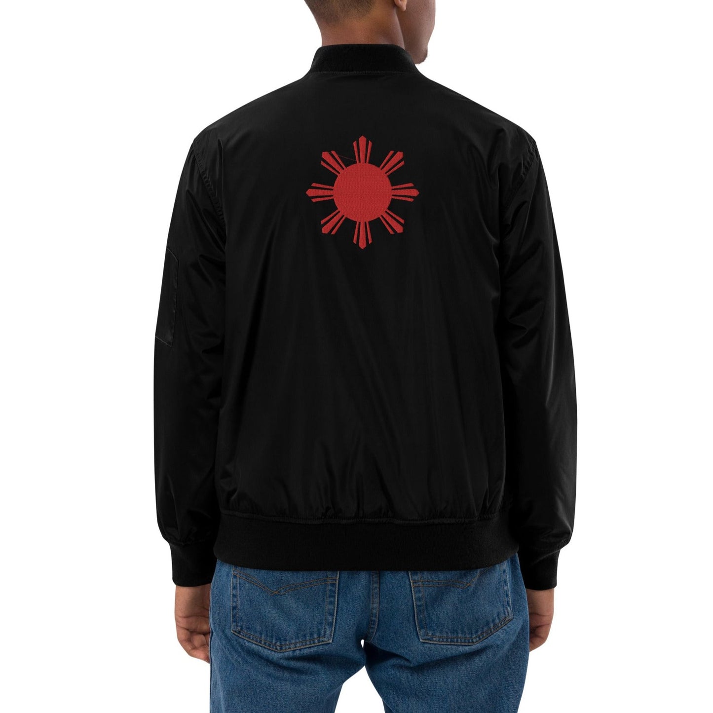 Tropical Warrior Bomber Jacket - Black | Red