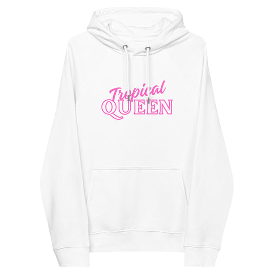 BoldBeautifulBadass Raglan Hoodie | White - Pink