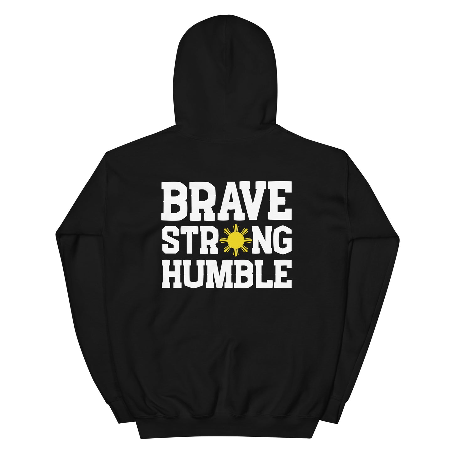 BraveStrongHumble "Back Statement" Hoodie | Black