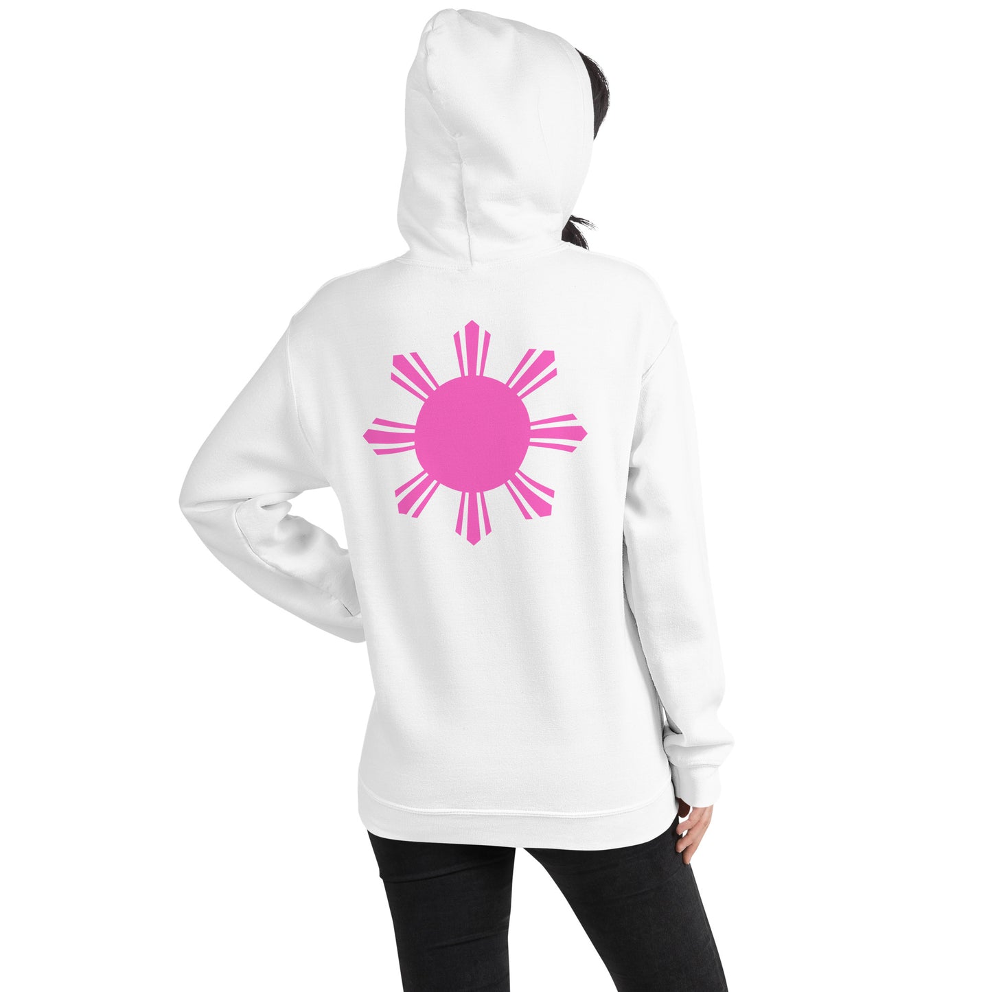 Tropical Queen Hoodie | White - Pink