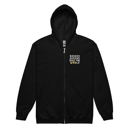 Queens rule the World zip hoodie | Black