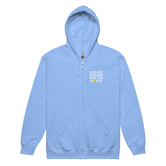 Queens rule the World zip hoodie | Skyblue