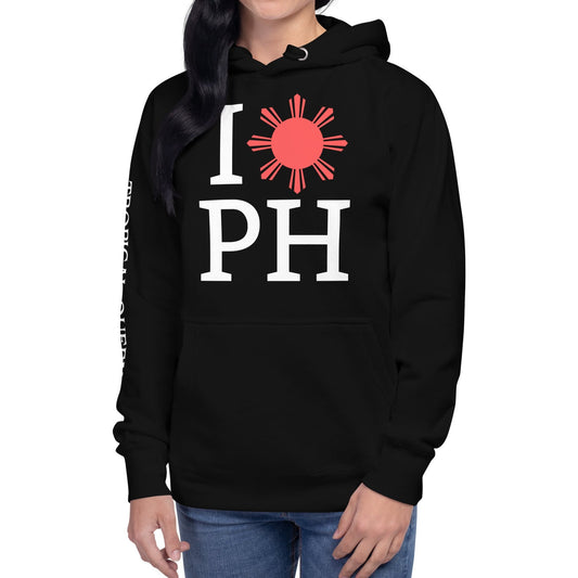 I Love PH Hoodie | For Her - Black