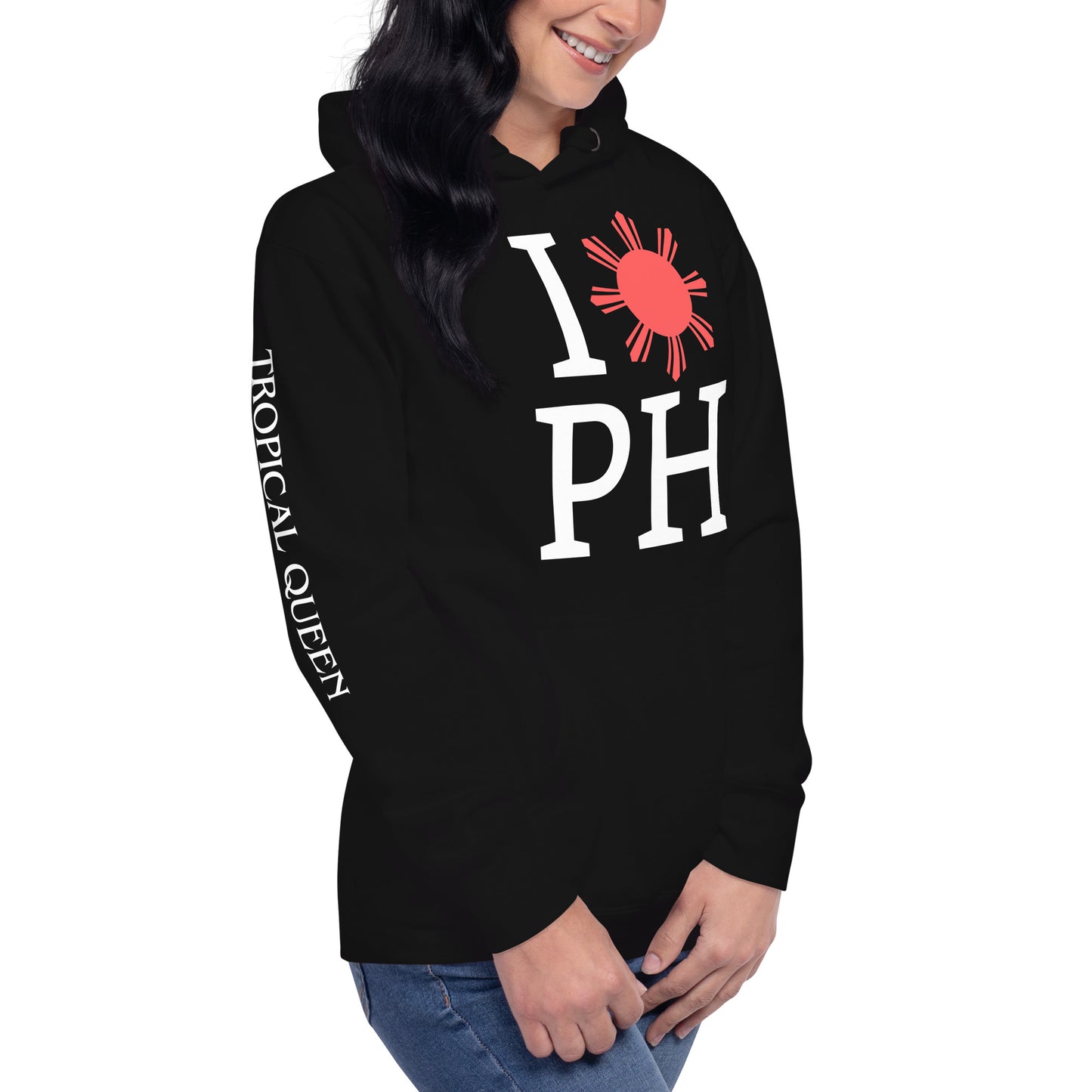 I Love PH Hoodie | For Her - Black