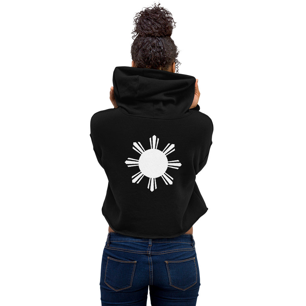 Tropical Queen Crop Hoodie | Black