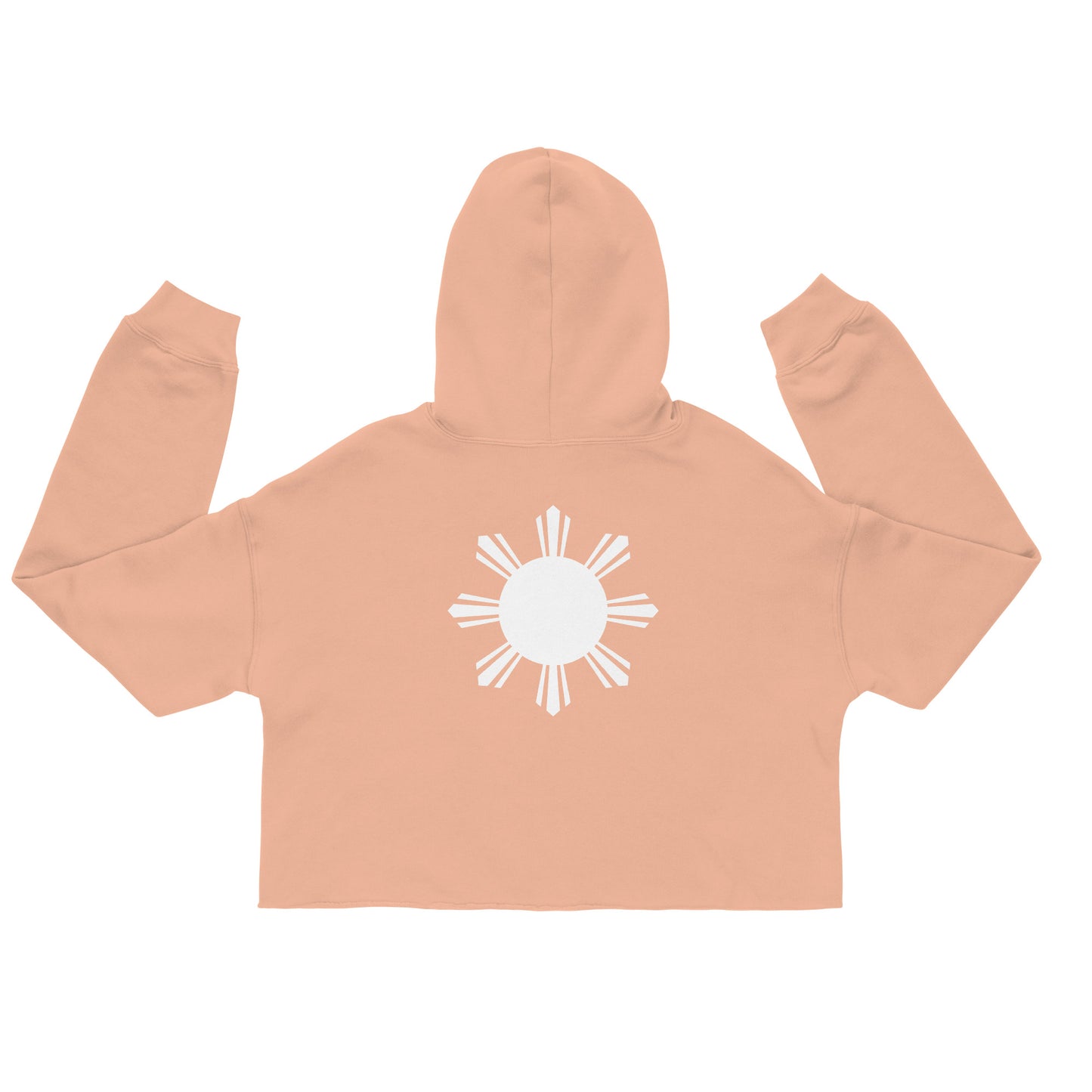 Tropical Queen Crop Hoodie | Peach