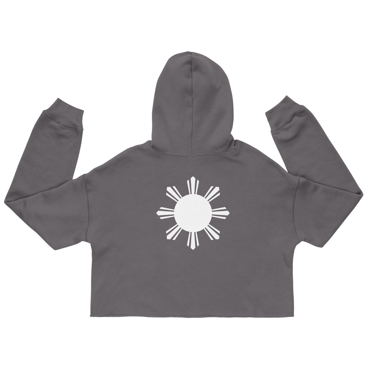 Tropical Queen Crop Hoodie | Grey