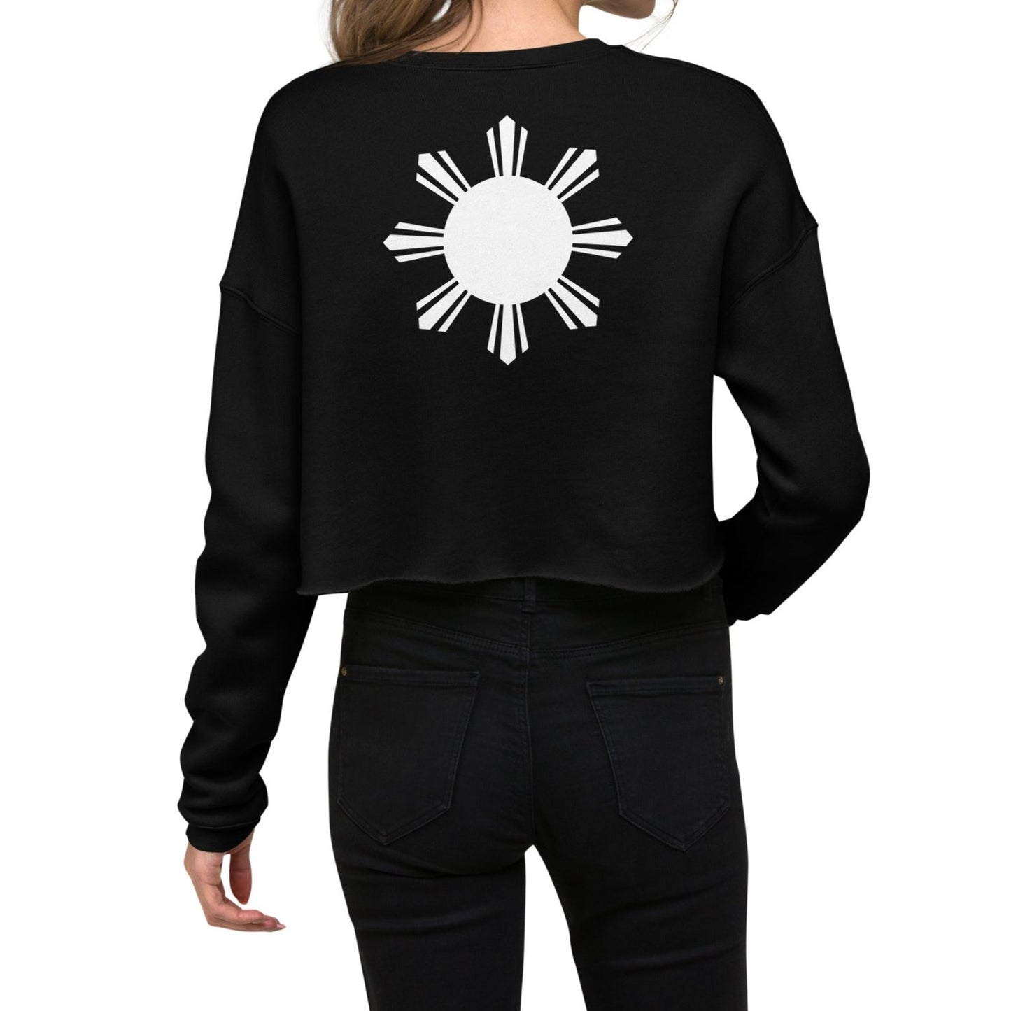 Tropical Queen Crop Sweatshirt | Black