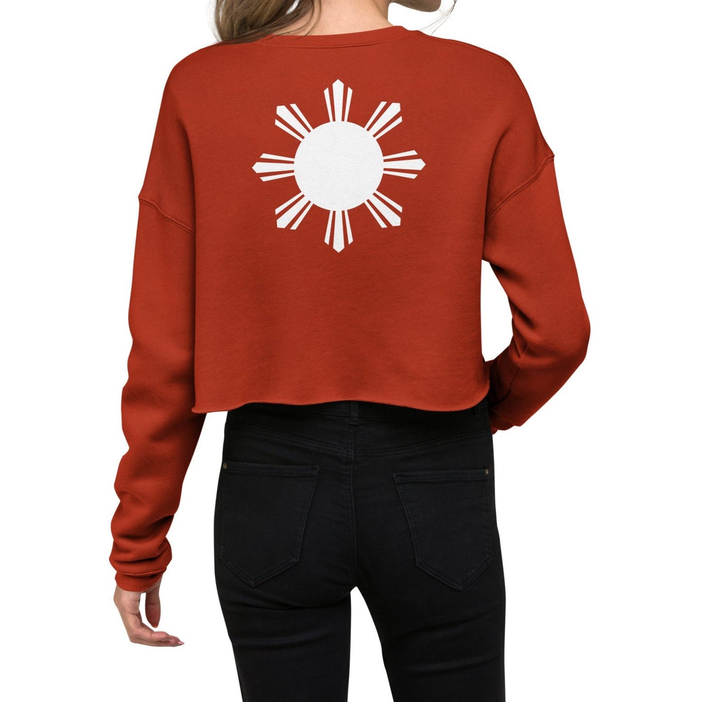 Tropical Queen Crop Sweatshirt | Red