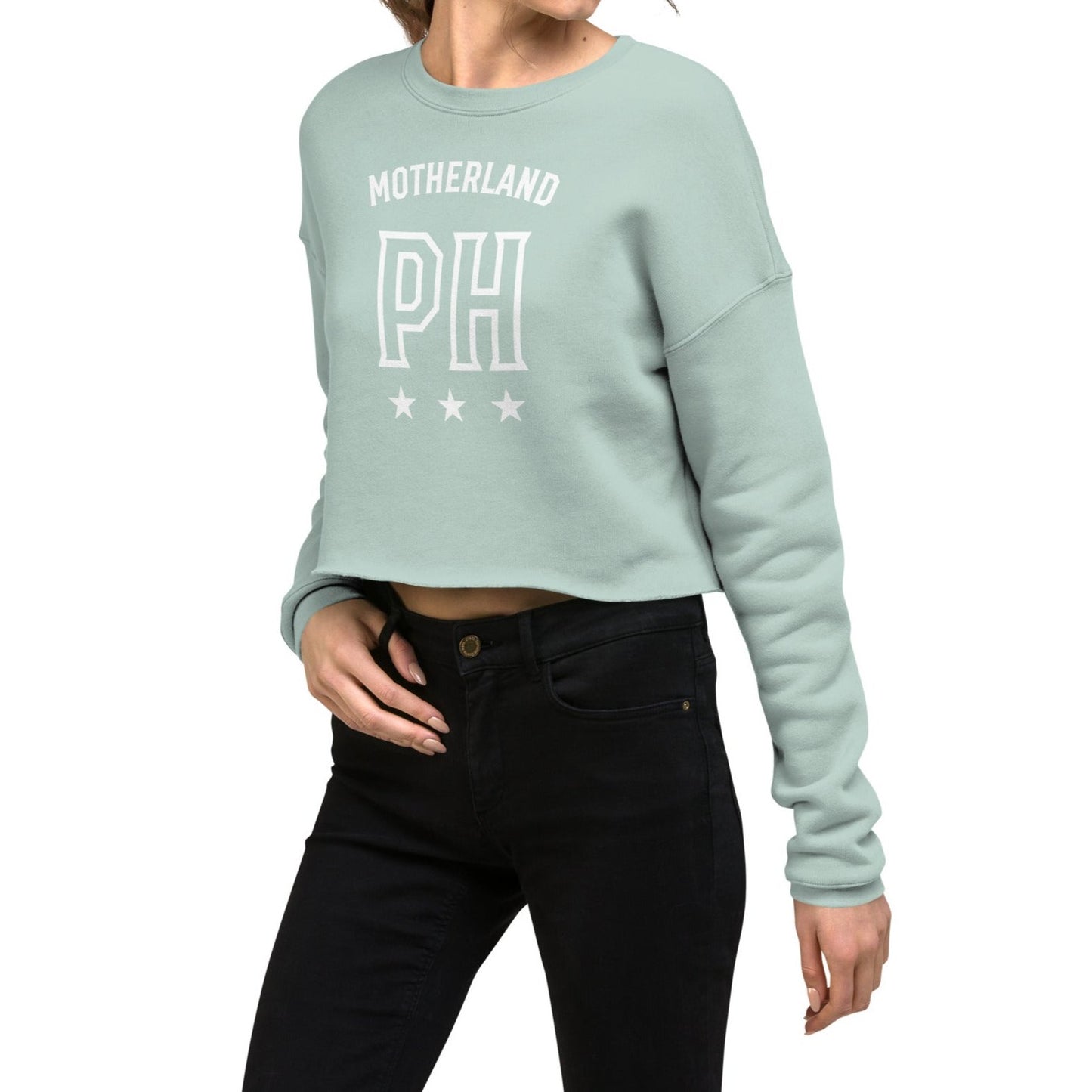 Motherland PH Crop Sweatshirt | Skyblue