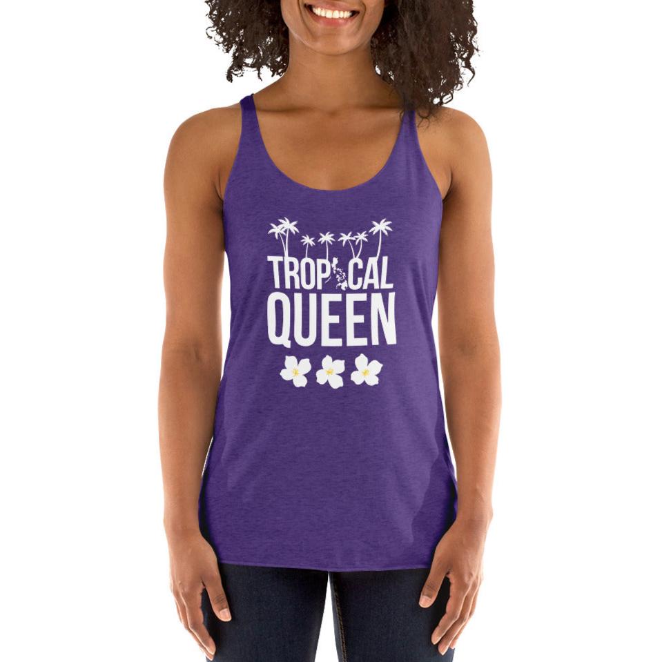 Tropical Queen Racerback Tank | Purple